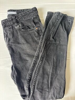 Zara Black Washed High-Rise Jeans